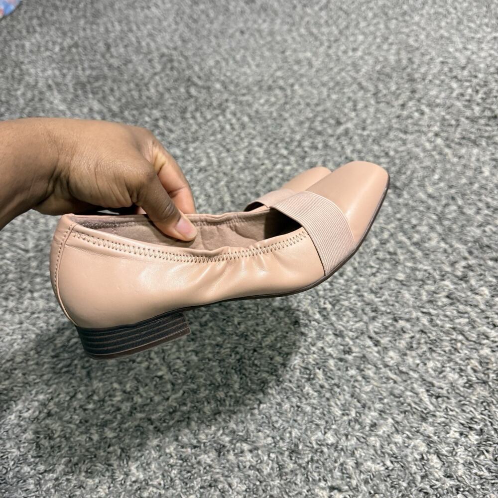 Clarks Collection Tilmont Nude Tan Ballet Flats Slip On Size 8 Career Office - Picture 4 of 8